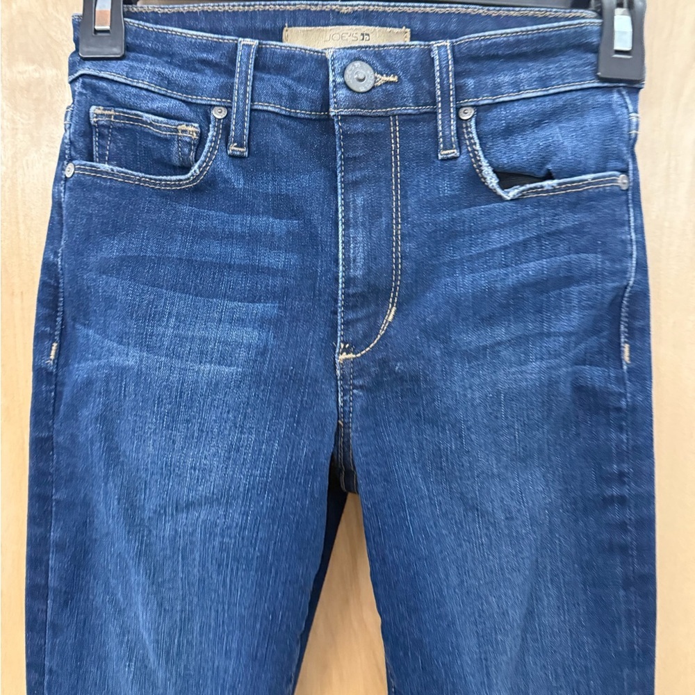 Joe's Jeans High Rise Boot Cut Dark Wash Raw Hem Denim Size 24 - Picture 8 of 14